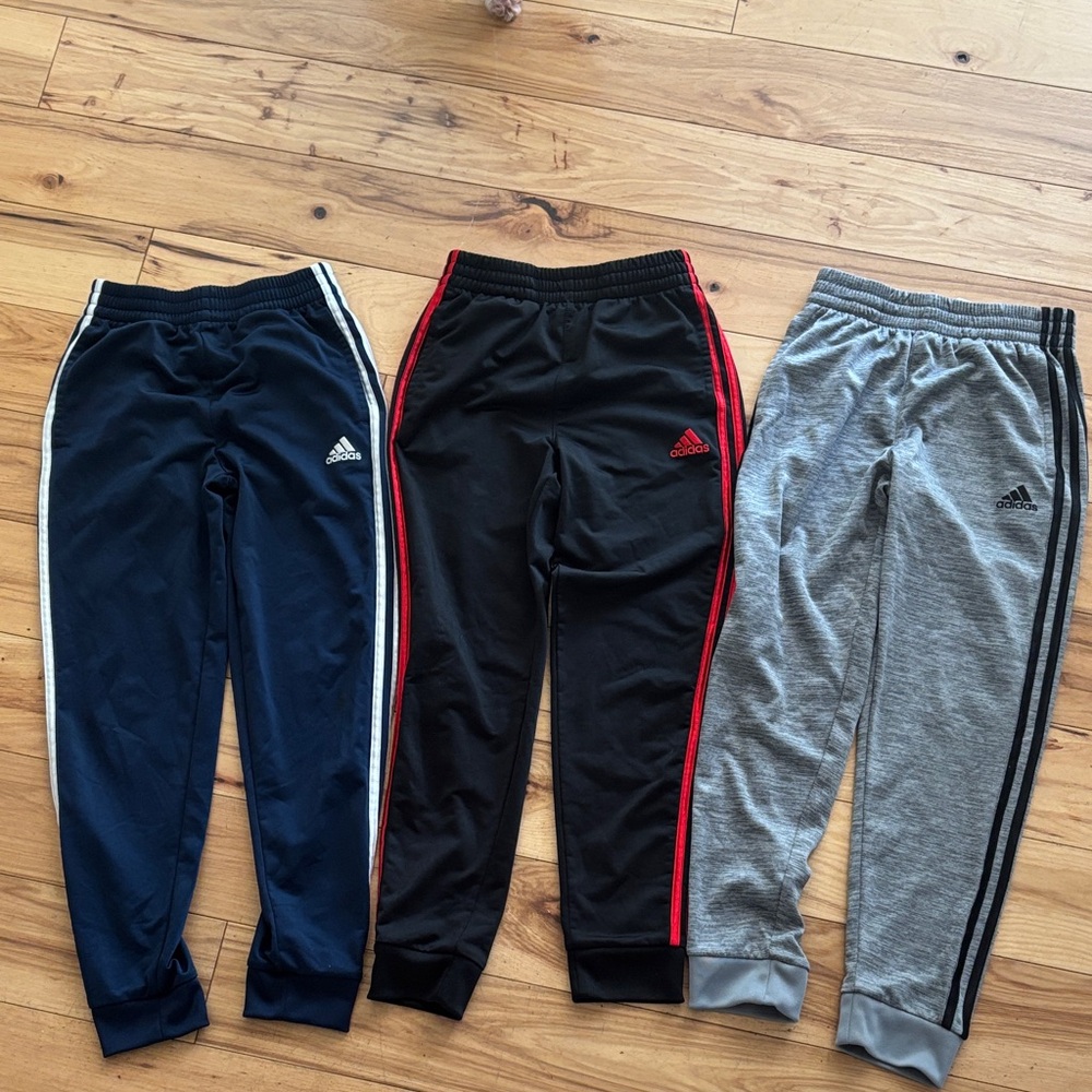 Adidas Kids Sweatpants - Navy, Black, and Gray
